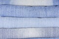 Stack of various jeans Royalty Free Stock Photo