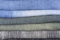 Stack of various jeans Royalty Free Stock Photo
