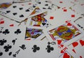 Stack of various poker card symbols