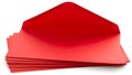 Stack of vibrant red paper sheets neatly folded and arranged on a flat surface Royalty Free Stock Photo