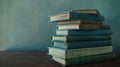The Stack of Vintage Books.AI generated image Royalty Free Stock Photo