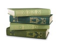 Stack of vintage books in a green cover Royalty Free Stock Photo