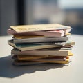 Stack of Vintage Film Boxes: Kodak Ektar 100 and Agfa Slide Film Royalty Free Stock Photo