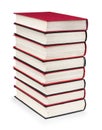 Stack of vintage red and black books Royalty Free Stock Photo