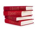 Stack of vintage red books Royalty Free Stock Photo