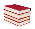 Stack of vintage red books Royalty Free Stock Photo