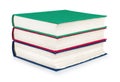 Stack of vintage red, green and blue books Royalty Free Stock Photo