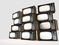 Stack of Vintage Televisions