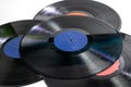 Stack of vinyl records Royalty Free Stock Photo
