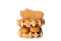 Stack of waffle and chicken tenders Royalty Free Stock Photo