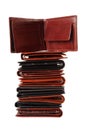 Stack of wallets #5 | Isolated Royalty Free Stock Photo