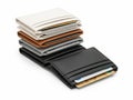 Stack of wallets, isolated on white background Royalty Free Stock Photo