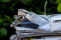Stack of waste paper. old newspapers Royalty Free Stock Photo