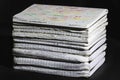 Stack of Worn Notebooks Royalty Free Stock Photo