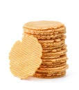 Stack of wheat crispbreads Royalty Free Stock Photo