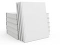 Stack of white binders isolated on white background Royalty Free Stock Photo
