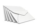 Stack of white, blank envelopes. 3D rendering Royalty Free Stock Photo