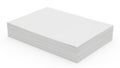 Stack of white blank paper sheets neatly arranged on a flat surface Royalty Free Stock Photo