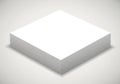 A stack of white blank paper sheets is neatly arranged, viewed from above with Royalty Free Stock Photo