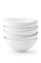 Stack of white bowls Royalty Free Stock Photo