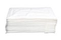 Stack of White Bubble Mailers on White Background Royalty Free Stock Photo