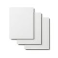 Blank Paper Sheets Mockup - Three Overlapping White A4 Letterhead Template Royalty Free Stock Photo