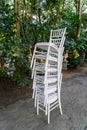 Stack of white chair