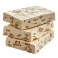 Stack of White Chocolate Bars with Caramel Pieces Royalty Free Stock Photo