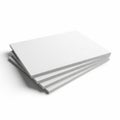 Stack of white corrugated cardboard sheets arranged neatly on a plain surface Royalty Free Stock Photo