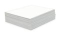 Stack of white corrugated cardboard sheets Royalty Free Stock Photo