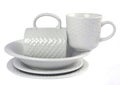 Stack of White Crockery Royalty Free Stock Photo