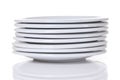 Stack of White Dinner Plates Royalty Free Stock Photo