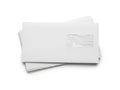 Stack of white envelopes isolated on white background Royalty Free Stock Photo