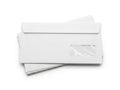 Stack of white envelopes isolated on white background Royalty Free Stock Photo