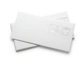 Stack of white envelopes isolated on white background Royalty Free Stock Photo