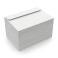 Stack of white envelopes isolated on white background Royalty Free Stock Photo