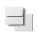 Stack of white envelopes isolated on white background Royalty Free Stock Photo