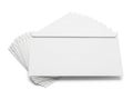 Stack of white envelopes isolated on white background Royalty Free Stock Photo