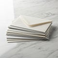 Creases and a clean flap. The smooth, reflective marble tabletop Royalty Free Stock Photo