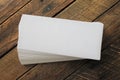 Stack of White Envelopes on a wooden background isolated Royalty Free Stock Photo