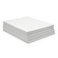 Stack of white and grey textured paper sheets on a white background Royalty Free Stock Photo