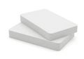 Stack of white mattress on white background Royalty Free Stock Photo