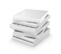 Stack of white mattresses