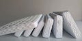 A stack of white mattresses on top of each other Royalty Free Stock Photo