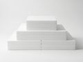 Stack of white notepads isolated on white background Royalty Free Stock Photo