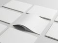 Stack of white notepads isolated on white background Royalty Free Stock Photo