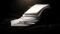 Stack of White Paper on Black Cloth Royalty Free Stock Photo