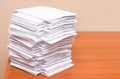 Stack of white paper. Royalty Free Stock Photo