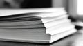 Stack of white paper documents close up detail Royalty Free Stock Photo
