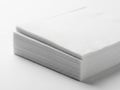 Stack of white paper isolated on white background Royalty Free Stock Photo
